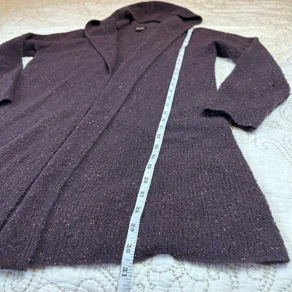 Eileen Fisher boucle hooded long cardigan - Picture 4 of 8